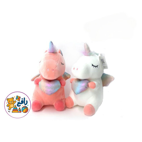 عروسک پولیشی تک شاخ قلب به دست